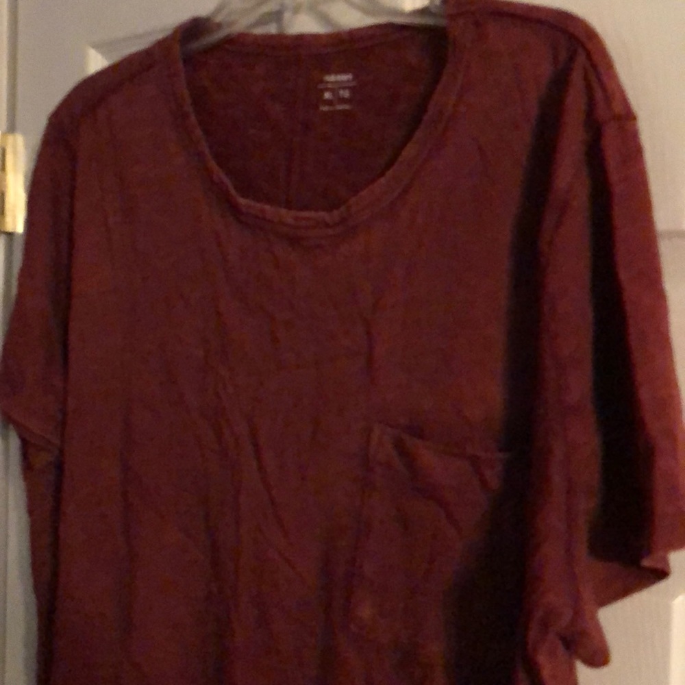 Short sleeve t-shirt in brown/burgundy